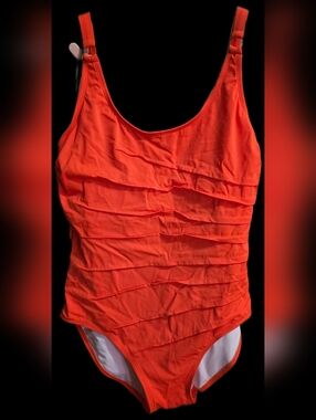 Calvin Klein Orange One-Piece Swim Suit